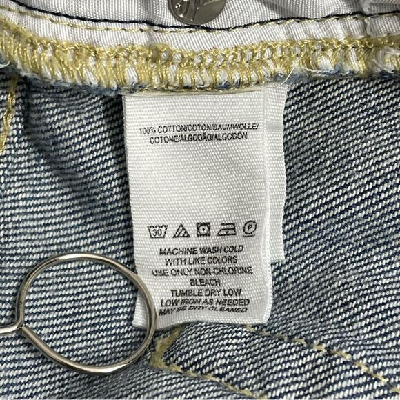 We the Free People Jeans Maggie Mid-Rise Straight-Leg Sequoia Blue Size 25 - Picture 6 of 8